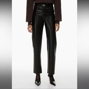 NWT- THE MELINA BLACK PANT HIGH WAISTED VEGAN LEATHER